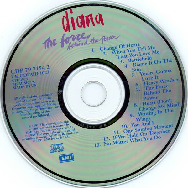 Diana Ross : The Force Behind The Power (CD, Album)