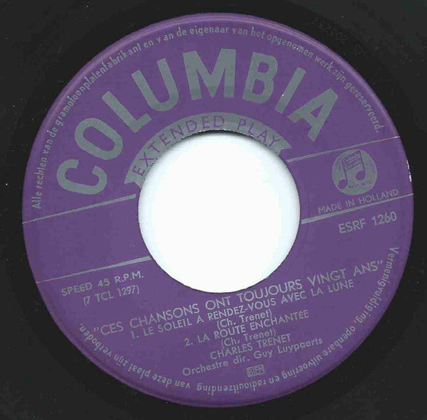 Charles Trenet : Ces Chansons Ont Toujours Vingt Ans (7", EP)