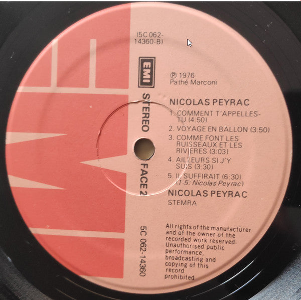 Nicolas Peyrac : Quand Pleure La Petite Fille (LP, Album)