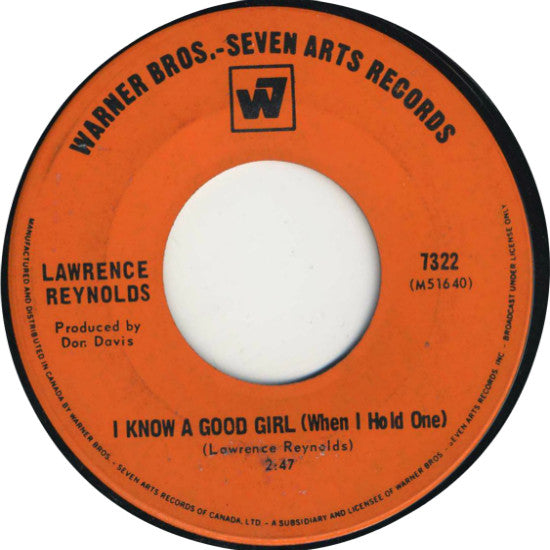 Lawrence Reynolds : Jesus Is A Soul Man / I Know A Good Girl (When I Hold One) (7", Single)