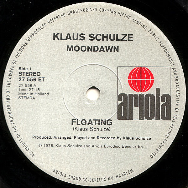 Klaus Schulze : Moondawn (LP, Album)