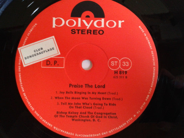 Samuel Kelsey And The Congregation of the Temple Church of God and Christ, Washington : Praise The Lord (LP, Album, Clu)