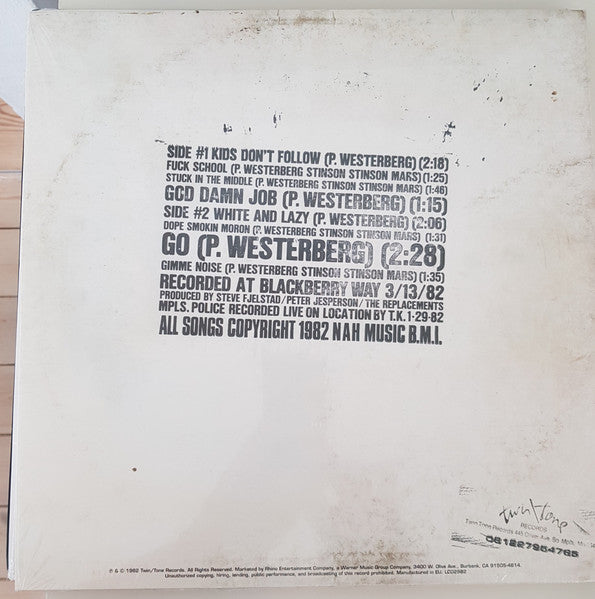 The Replacements : Stink ("Kids Don't Follow" Plus Seven) (12", MiniAlbum, RE)