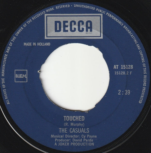 The Casuals : Toy / Touched (7", Single)