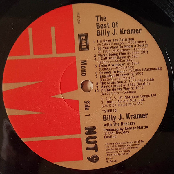 Billy J. Kramer & The Dakotas : The Best Of Billy J Kramer With The Dakotas (LP, Comp)