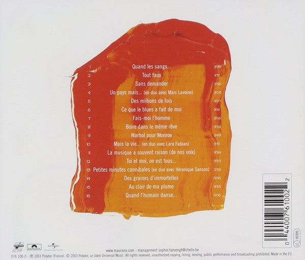 Maurane : Quand L'Humain Danse (CD, Album)