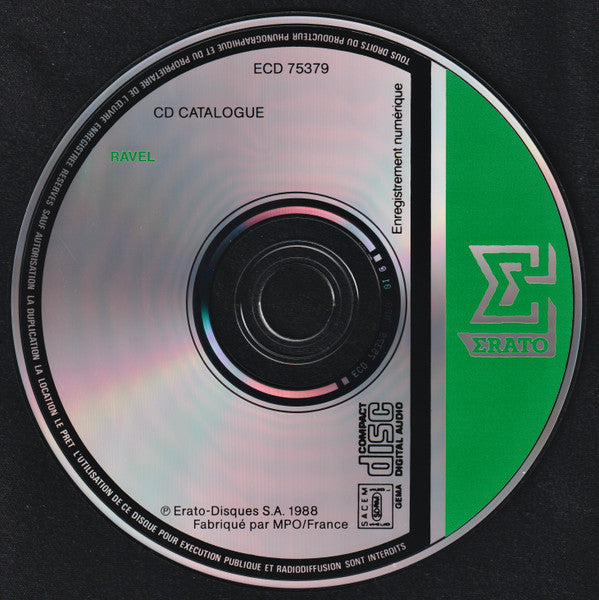 Maurice Ravel, L'Orchestre De La Suisse Romande, Armin Jordan : CD Catalogue 1988 (CD, Comp)