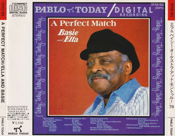 Ella Fitzgerald And Count Basie : A Perfect Match (CD, Album, RE)