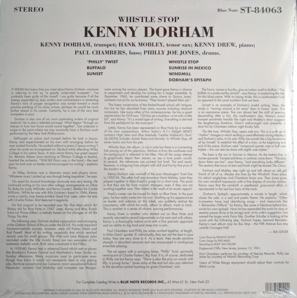 Kenny Dorham : Whistle Stop (LP, Album, Ltd, RE, 180)