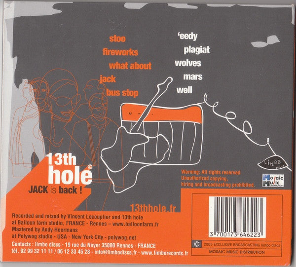 13th Hole : Jack Is Back (CD, Album)