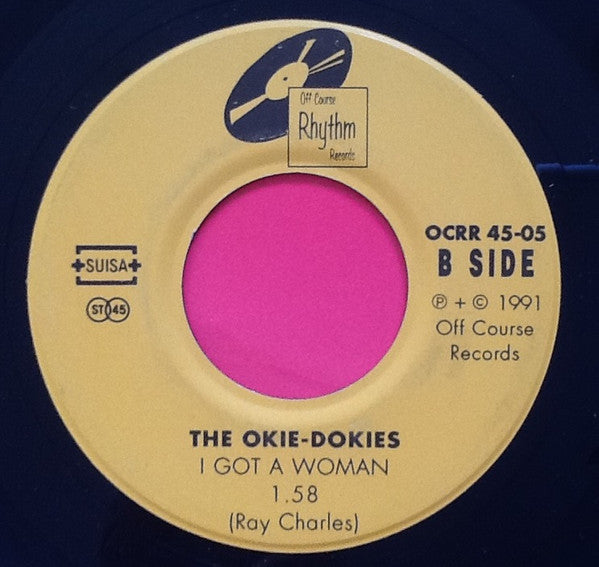 The Okie-Dokies (2) : Blue Suede Shoes / I Got A Woman (7", Single)