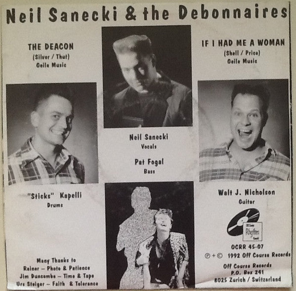 Neil Sanecki & The Debonnaires (2) : Neil Sanecki & The Debonnaires‎ (7", Single)