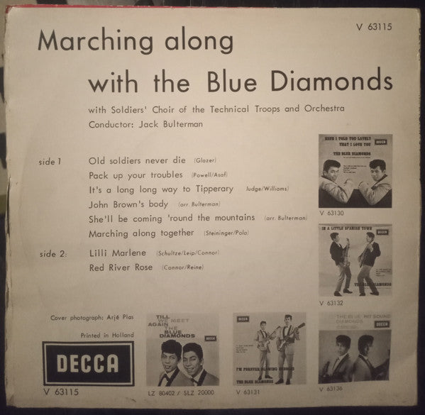 The Blue Diamonds : Marching Along With The Blue Diamonds (7", Single, Mono)
