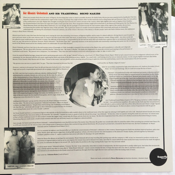 Sir Waziri Oshomah And His Traditional Sound Makers : Vol. 3 - Sir Waziri Oshomah And His Traditional Sound Makers (LP, Album, Ltd, RE, RM)