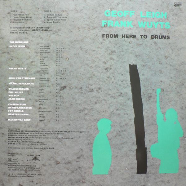 Geoff Leigh, Frank Wuyts : From Here To Drums (LP, Album)