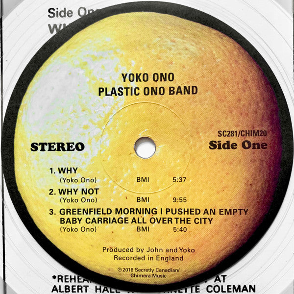 Yoko Ono / The Plastic Ono Band : Plastic Ono Band (LP, Album, Ltd, RE, RM, Cle)