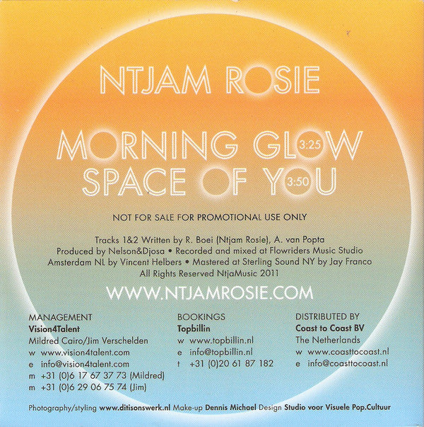 Ntjam Rosie : Morning Glow / Spaces Of You (CD, Single, Promo)