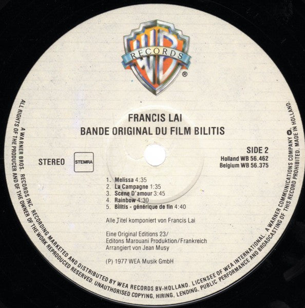 Francis Lai : Bilitis (Bande Originale Du Film) (LP, Album, Gat)