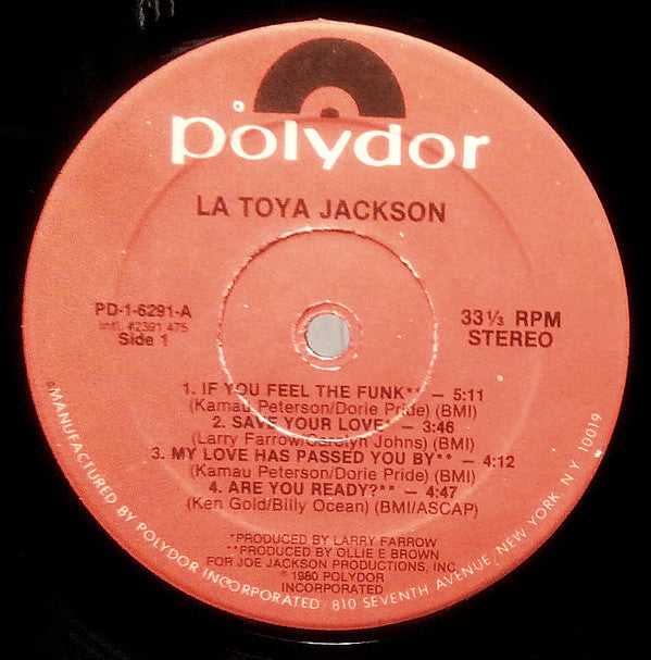 La Toya Jackson : La Toya Jackson (LP, Album, 53)