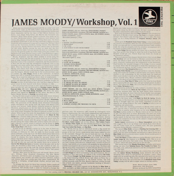 James Moody : Workshop Vol. 1 (LP, Comp)
