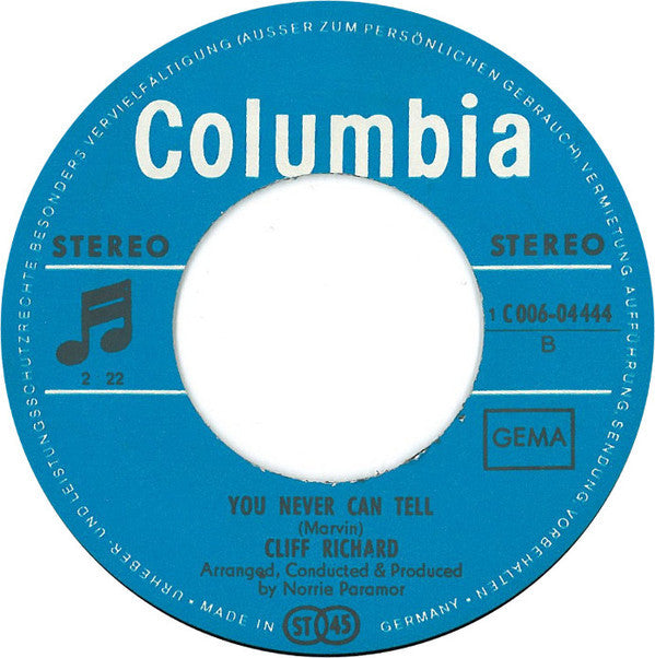 Cliff Richard : Goodbye Sam, Hello Samantha (7", Single)