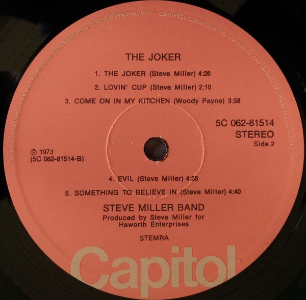 Steve Miller Band : The Joker (LP, Album, Gat)