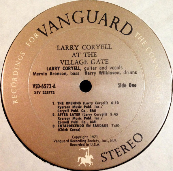 Larry Coryell : At The Village Gate (LP, Album, RE)