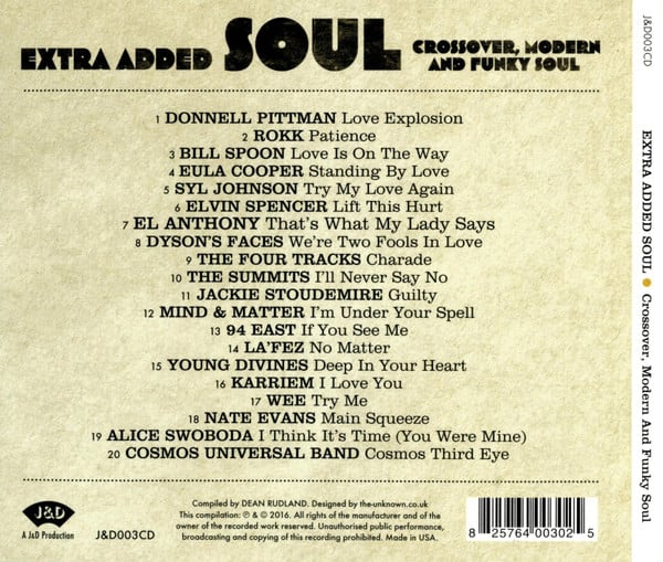 Various : Extra Added Soul (Crossover, Modern and Funky Soul) (CD, Comp)