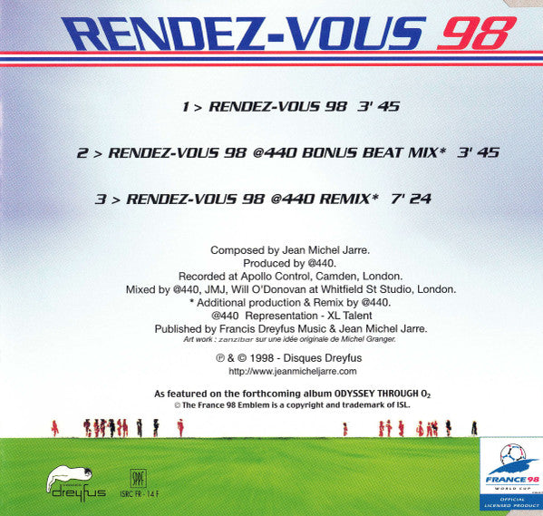 Jean-Michel Jarre & Apollo 440 : Rendez-Vous 98 (CD, Maxi)