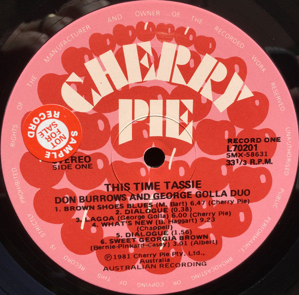 Don Burrows•George Golla Duo : This Time Tassie (2xLP, Album, Hal)