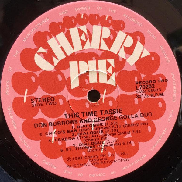Don Burrows•George Golla Duo : This Time Tassie (2xLP, Album, Hal)