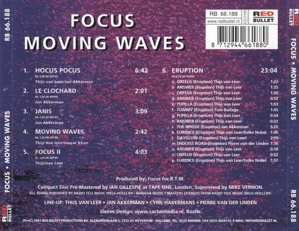 Focus (2) : Moving Waves (CD, Album, RE)