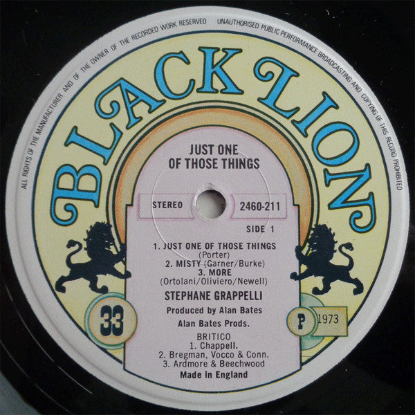 Stephane Grappelli* : Just One Of Those Things! (LP, Album)
