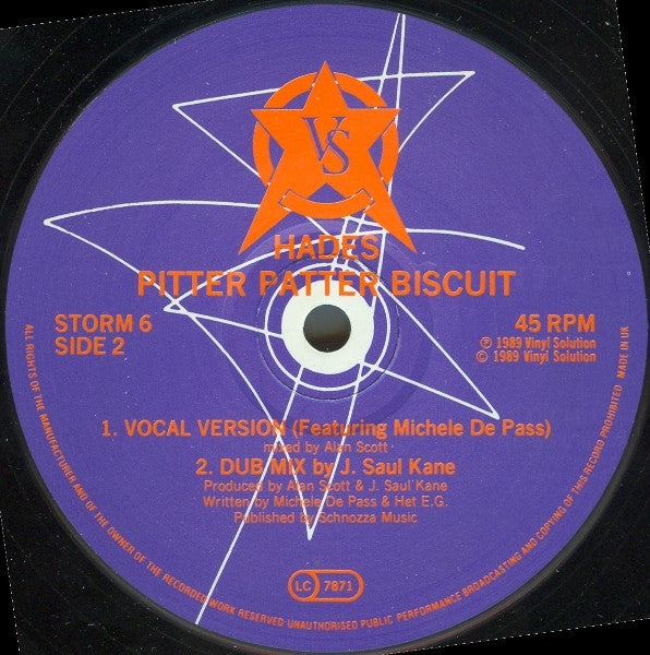 Hades Featuring Michele De Pass : Pitter Patter Biscuit (12")