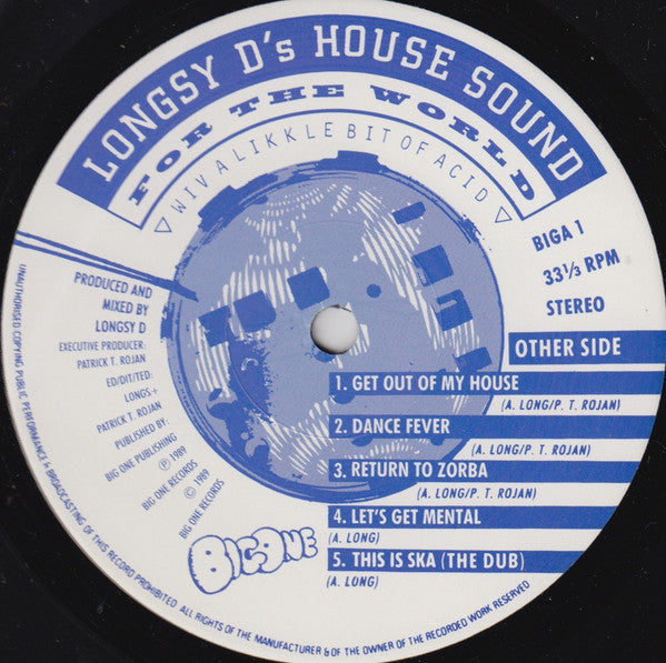 Longsy D's House Sound* : For The World (LP, Album)