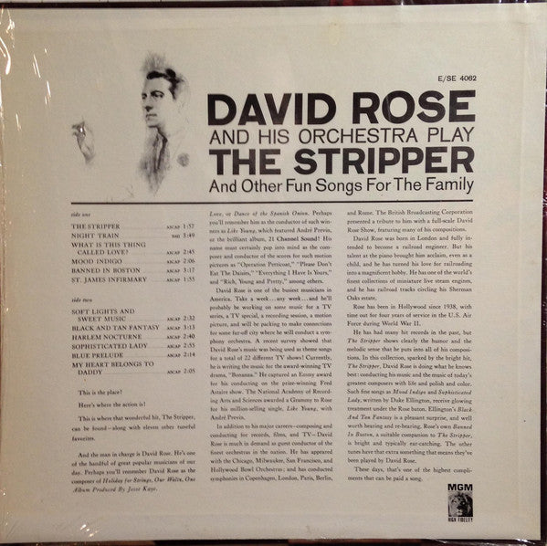 David Rose & His Orchestra : The Stripper And Other Fun Songs For The Family (LP, Album,  MG)
