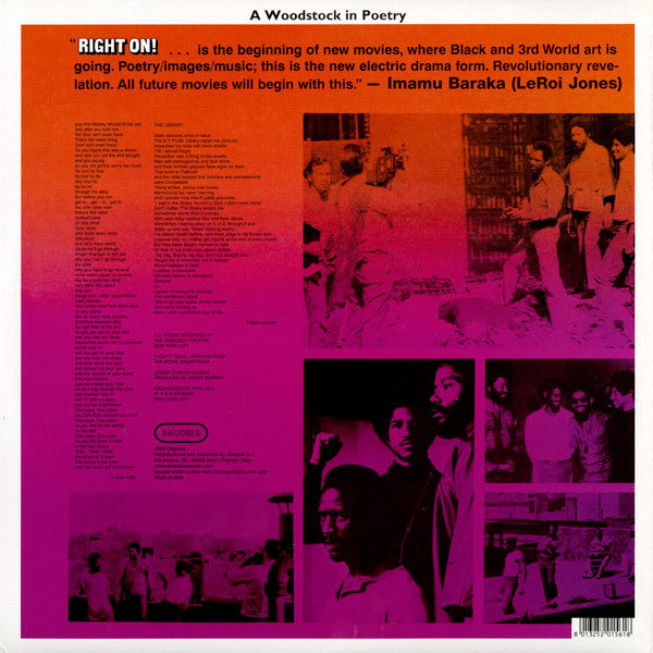 The Last Poets : Right On! (Original Soundtrack) (LP, Album, RE, 180)