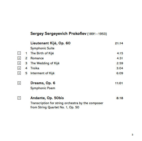 Sergei Prokofiev, Royal Scottish National Orchestra, Neeme Järvi : Lieutenant Kijé / Suite From The Stone Flower / Autumnal / Andante (Op. 50BIS) / Dreams (CD, Comp, RM)