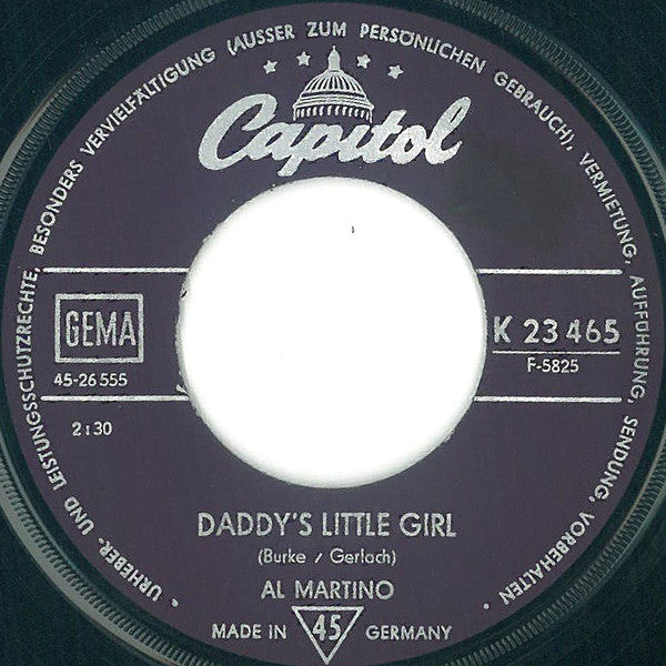 Al Martino : Daddy's Little Girl (7", Single)