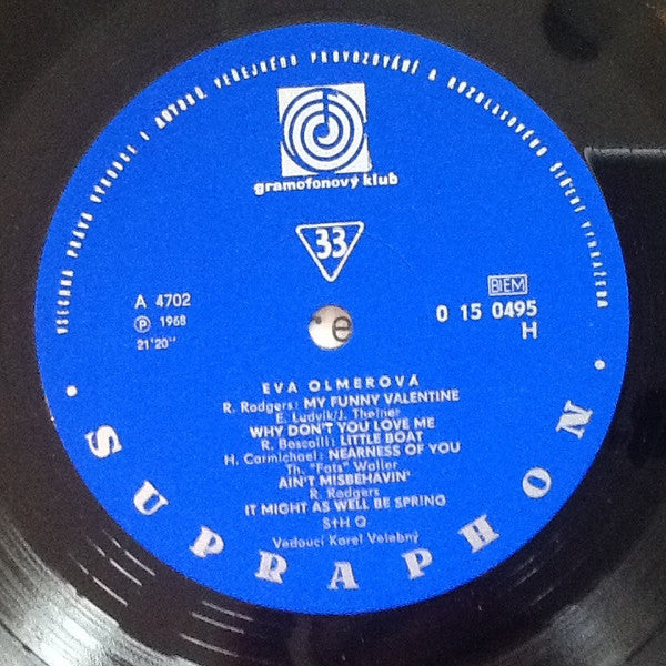 Eva Olmerová : Eva Olmerová (LP, Album, Mono)