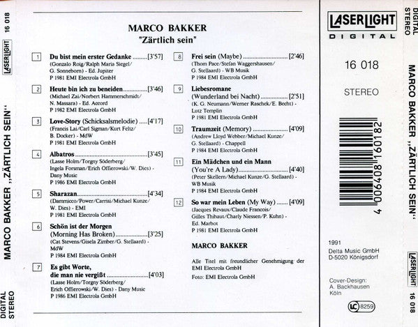 Marco Bakker : Zärtlich Sein (CD, Comp)