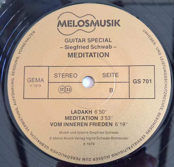 Siegfried Schwab : Meditation (LP, Album)