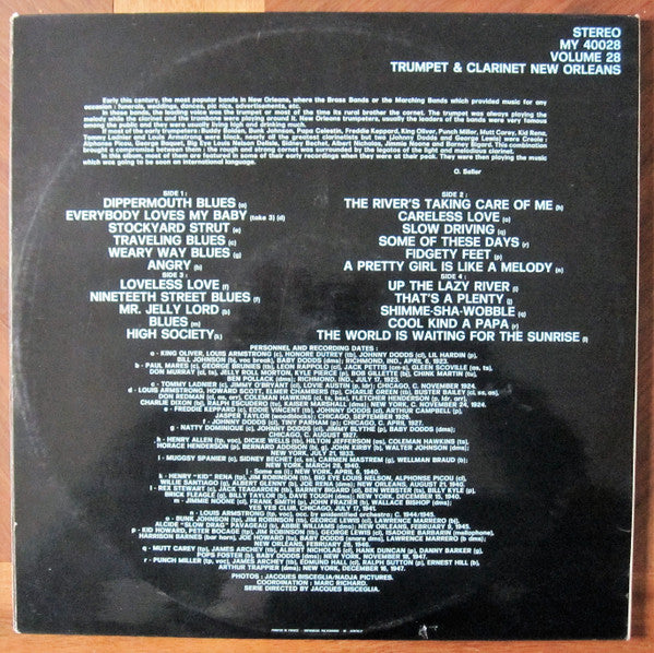 Various : Trumpet & Clarinet New Orleans (Vol.28) (2xLP)