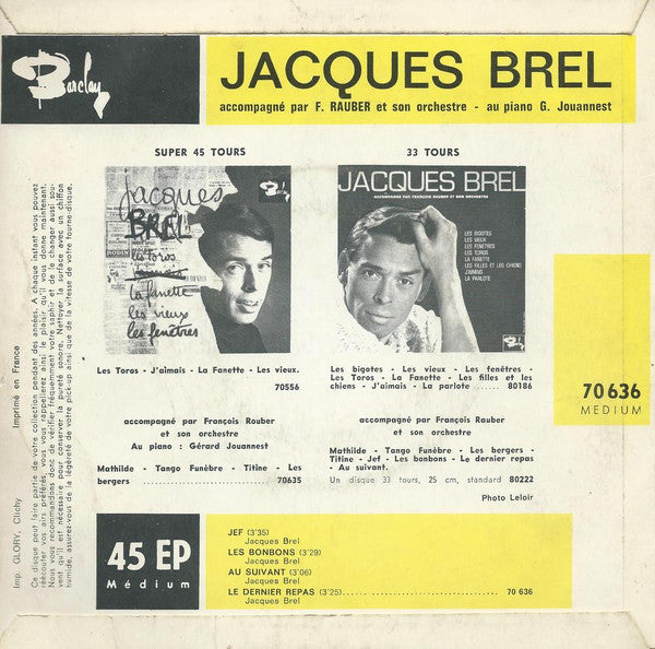 Jacques Brel : Jef (7", EP)