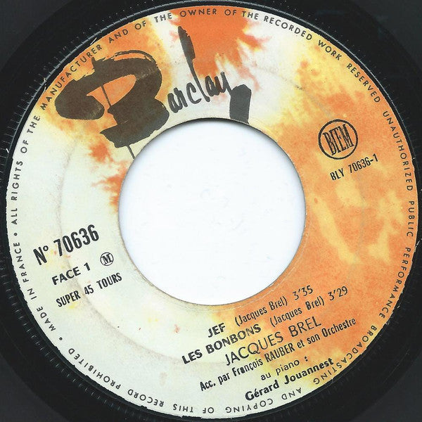 Jacques Brel : Jef (7", EP)