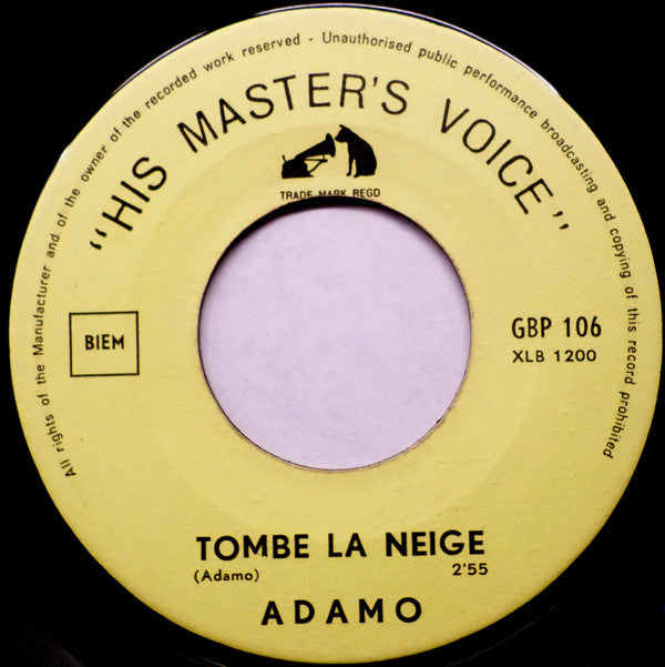 Adamo : Tombe La Neige (7", Single)