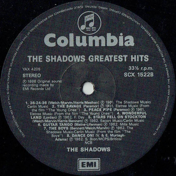 The Shadows : The Shadows' Greatest Hits (LP, Comp, Mono, RE)