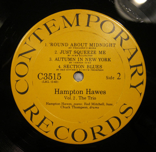 Hampton Hawes : This Is Hampton Hawes Vol. 2: The Trio (LP, Album, RE)