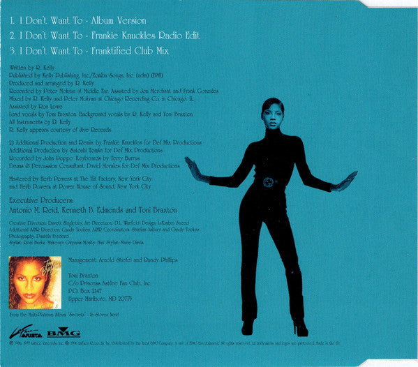 Toni Braxton : I Don't Want To (CD, Single)