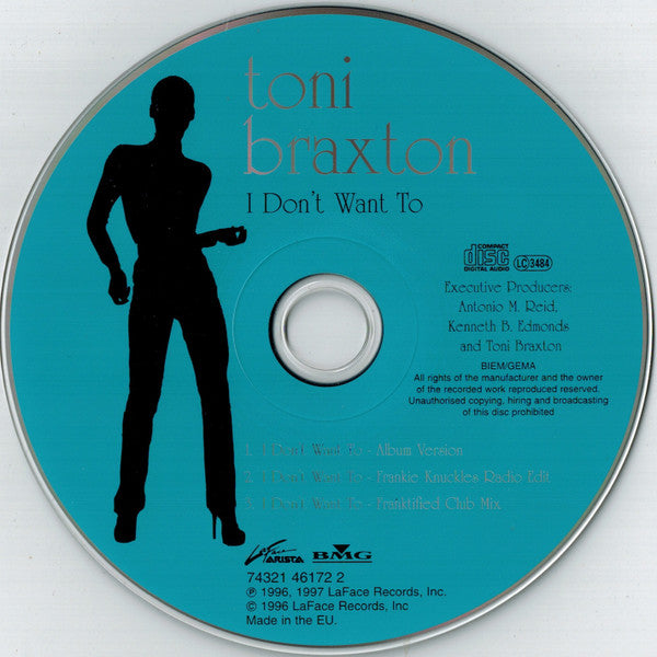 Toni Braxton : I Don't Want To (CD, Single)